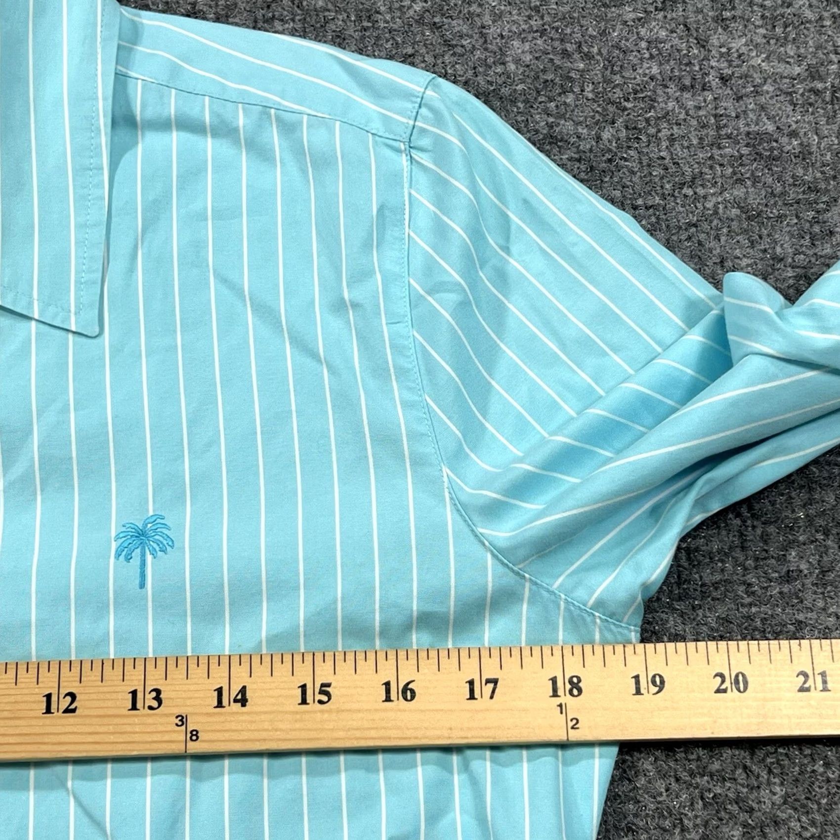 Lilly Pulitzer VINTAGE Lilly Pulitzer Shirt Womens 4 Teal Blue Striped Button-Up Collared 90s Preppy Mens? Size S / US 4 / IT 40 - 5 Thumbnail