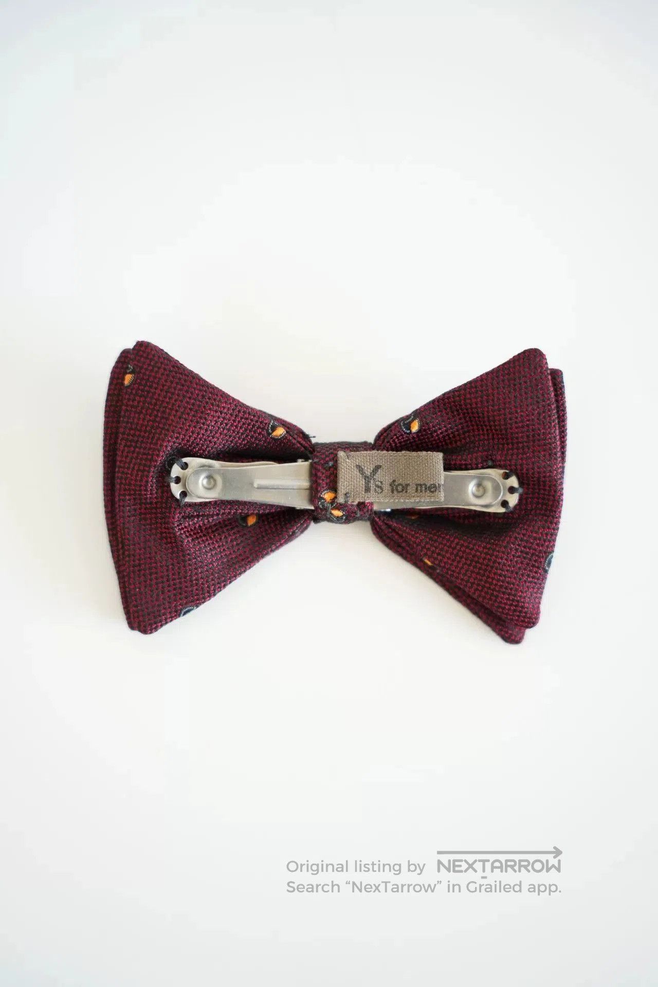 Y's for Men burgundy silk bow tie by yohji yamamoto. Size ONE SIZE - 3 Thumbnail