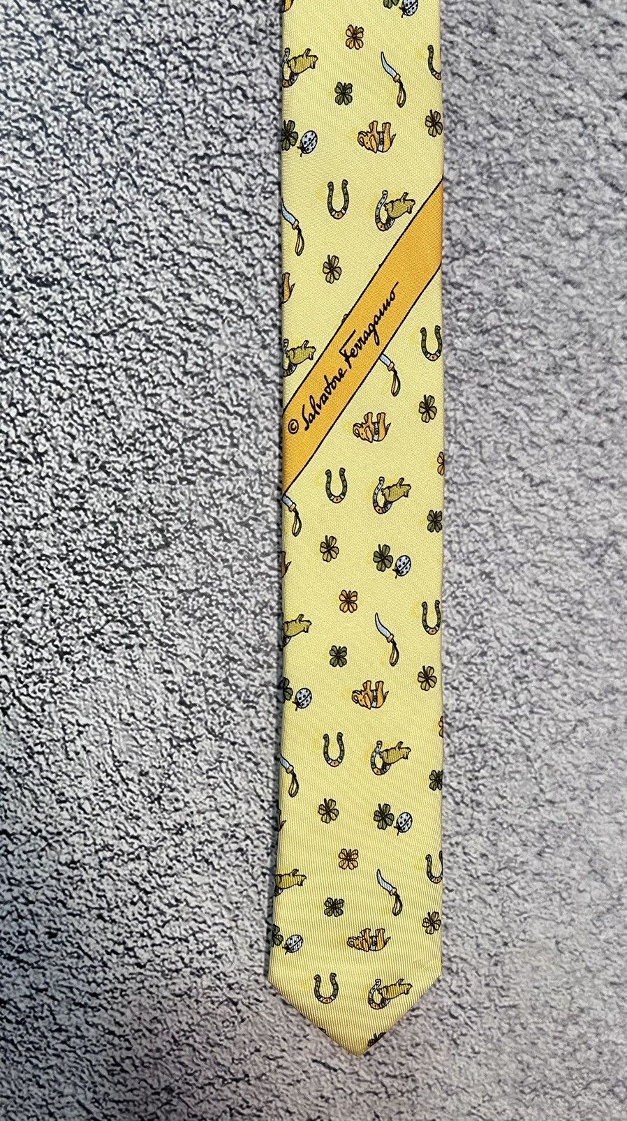 Salvatore Ferragamo Salvatore Ferragamo Tie 100% Silk Monogram Floral Animals Size ONE SIZE - 11 Thumbnail