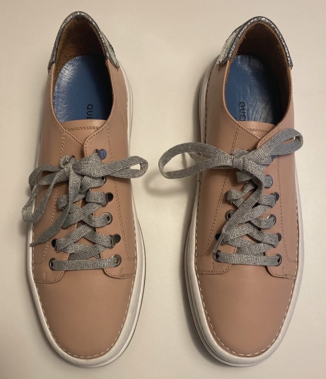 Quercioli Box-sole sneakers in two-tone leather Size US 8 / IT 38 - 2 Thumbnail