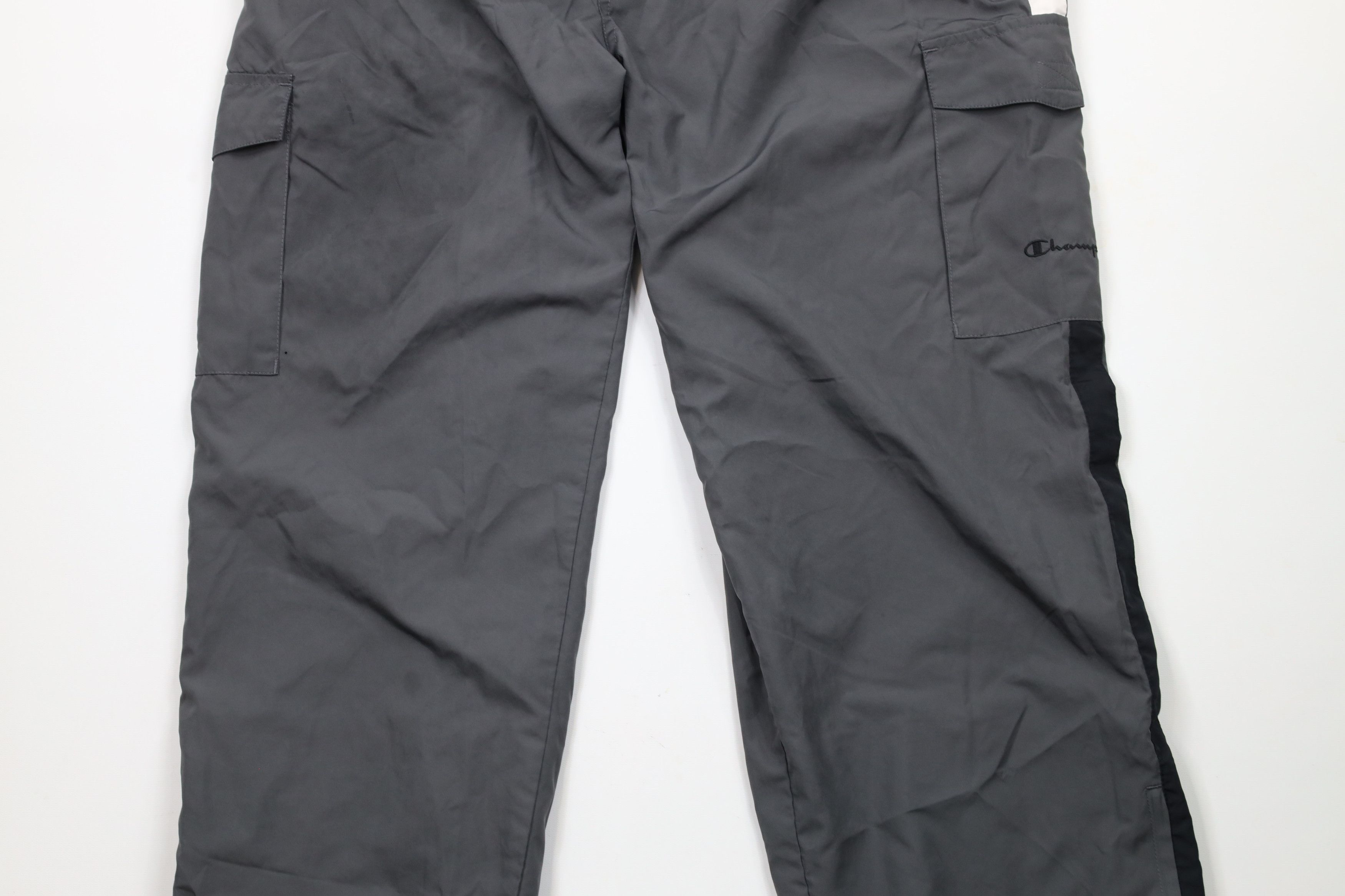 Champion × Vintage Vintage 90s Champion Spell Out Lined Wide Leg Cargo Pants Size US 36 / EU 52 - 3 Thumbnail