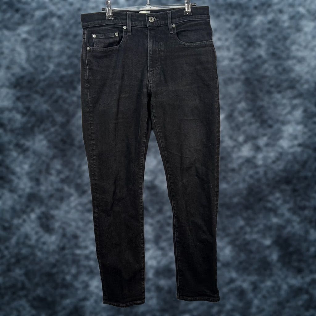 Vintage Flint & Tinder Jeans 31 x 32 Black Straight Mens Regular 5-Pocket USA Denim Slim Rise Mid Vintage No Size US 31 - 1 Thumbnail