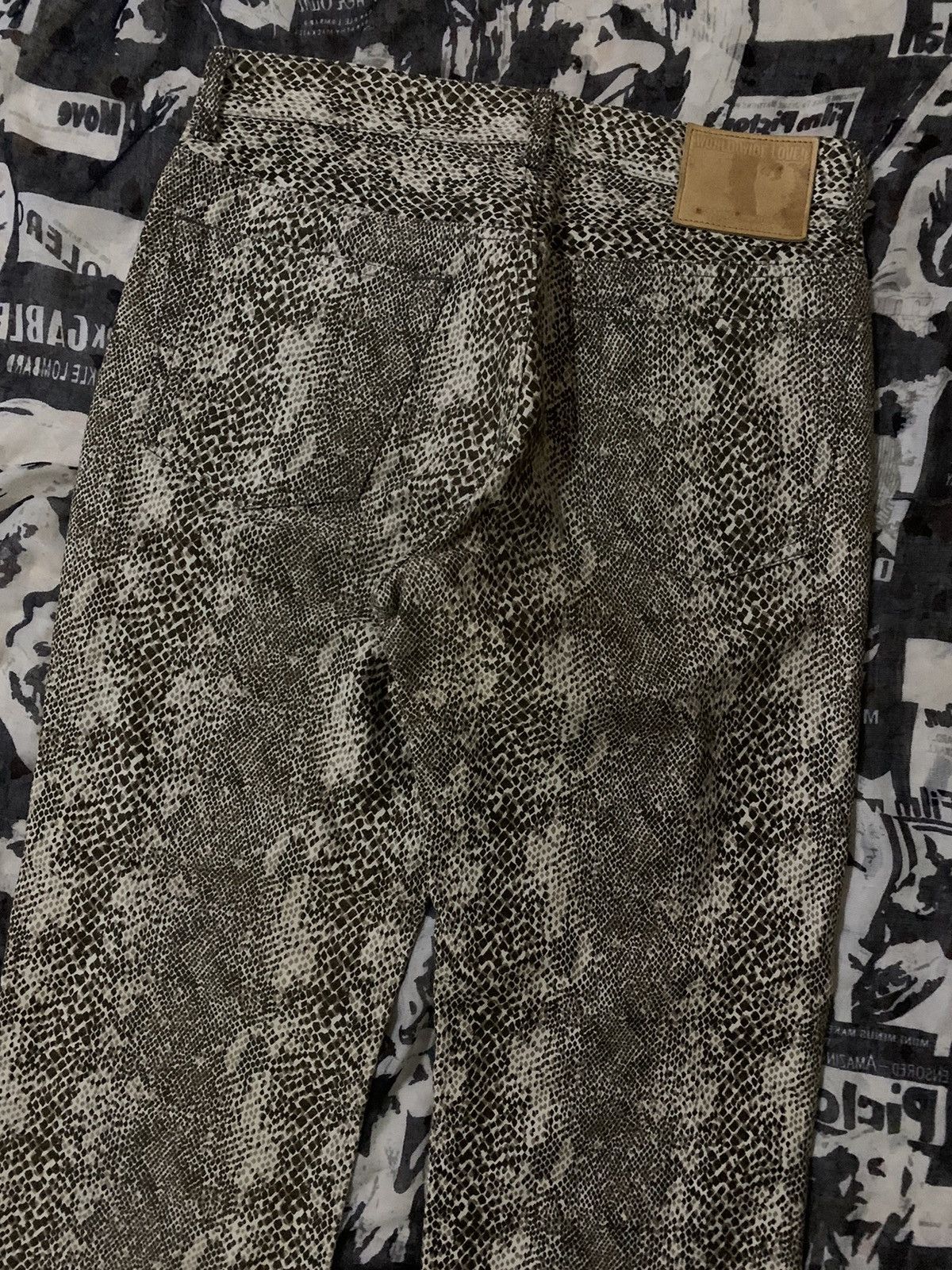 Tornado Mart 💥Avant Garde Japanese World Wide Snakeskin Print Pant Size US 29 - 3 Thumbnail