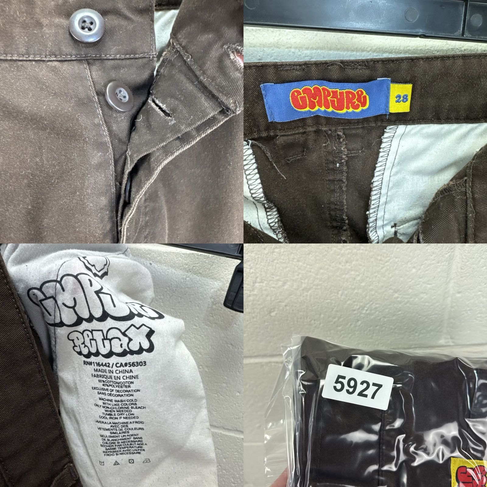 Empyre VINTAGE Empyre Pants Cargo Straight Leg Relaxed Fit Brown 30x29 Adjustable Waist Men’s Baggy Casual Size US 30 / EU 46 - 9 Thumbnail