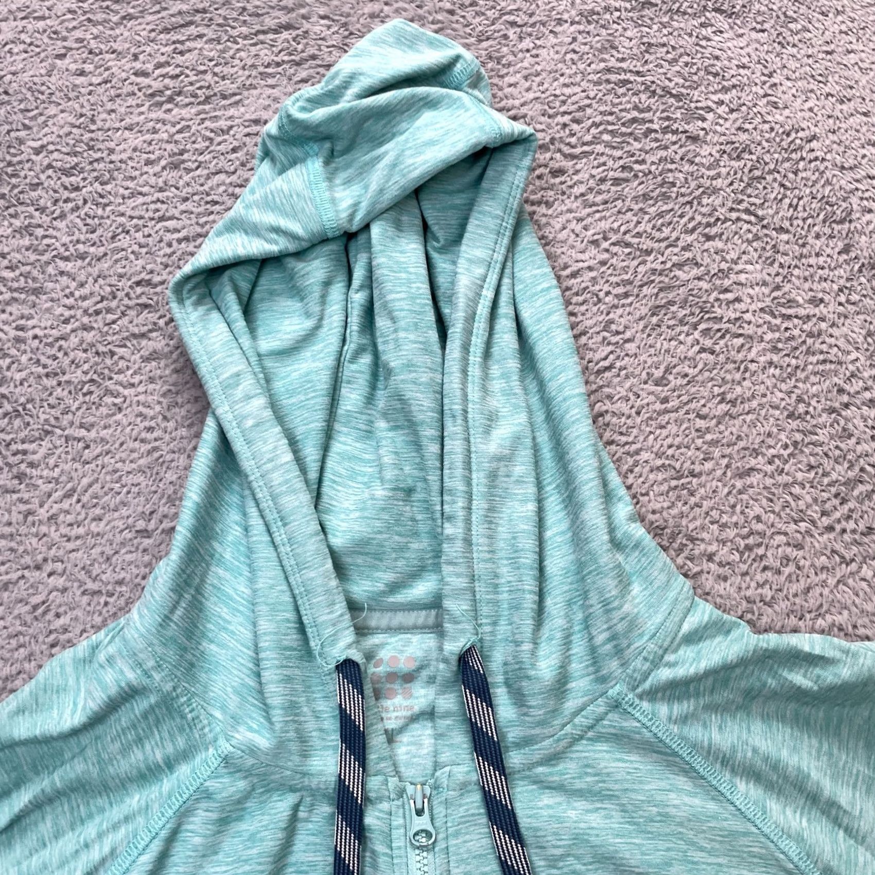 Vintage Title Nine Hoodie Womens XL Blue Space Dye Vital Stretch Full Zip Size XL / US 12-14 / IT 48-50 - 6 Thumbnail