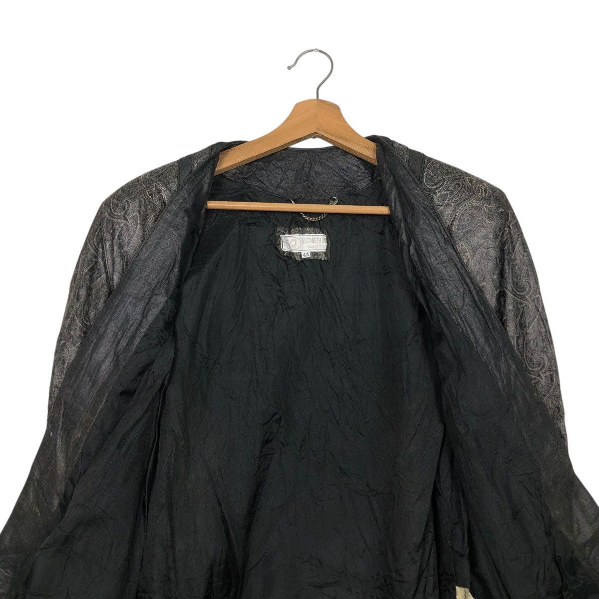 Vintage 🔥VINTAGE LEATHER JACKET BUTTONLESS ELIZABETH ITALY Size M / US 6-8 / IT 42-44 - 16 Thumbnail