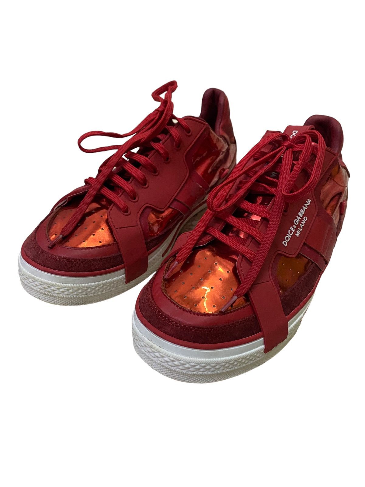 Dolce & Gabbana Dolce&Gabbana Portofino Leather Low Sneakers Size US 8.5 / EU 41-42 - 4 Thumbnail