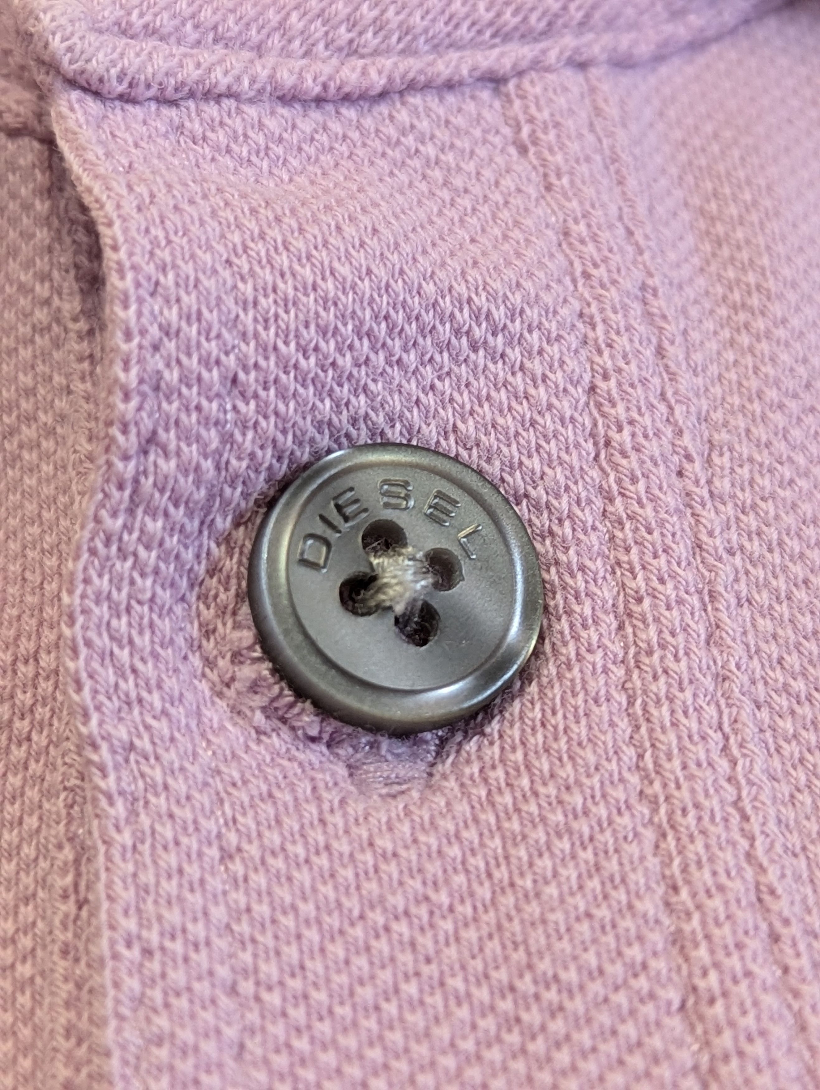 Diesel DIESEL Five Buttons Long Placket Polo Shirt In Pink Size US M / EU 48-50 / 2 - 5 Thumbnail