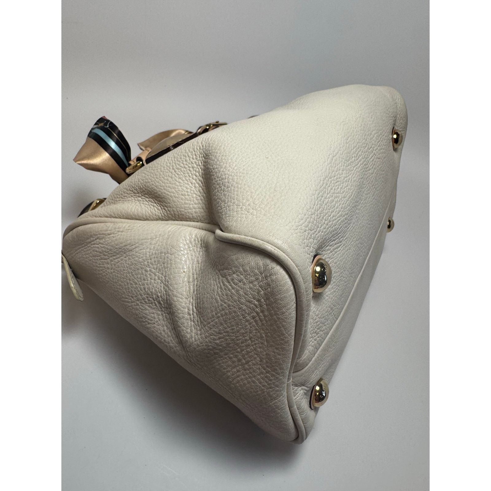 Michael Kors Michael Kors Grayson Satchel Bag Cream & Leather w/Scarf Size ONE SIZE - 11 Thumbnail