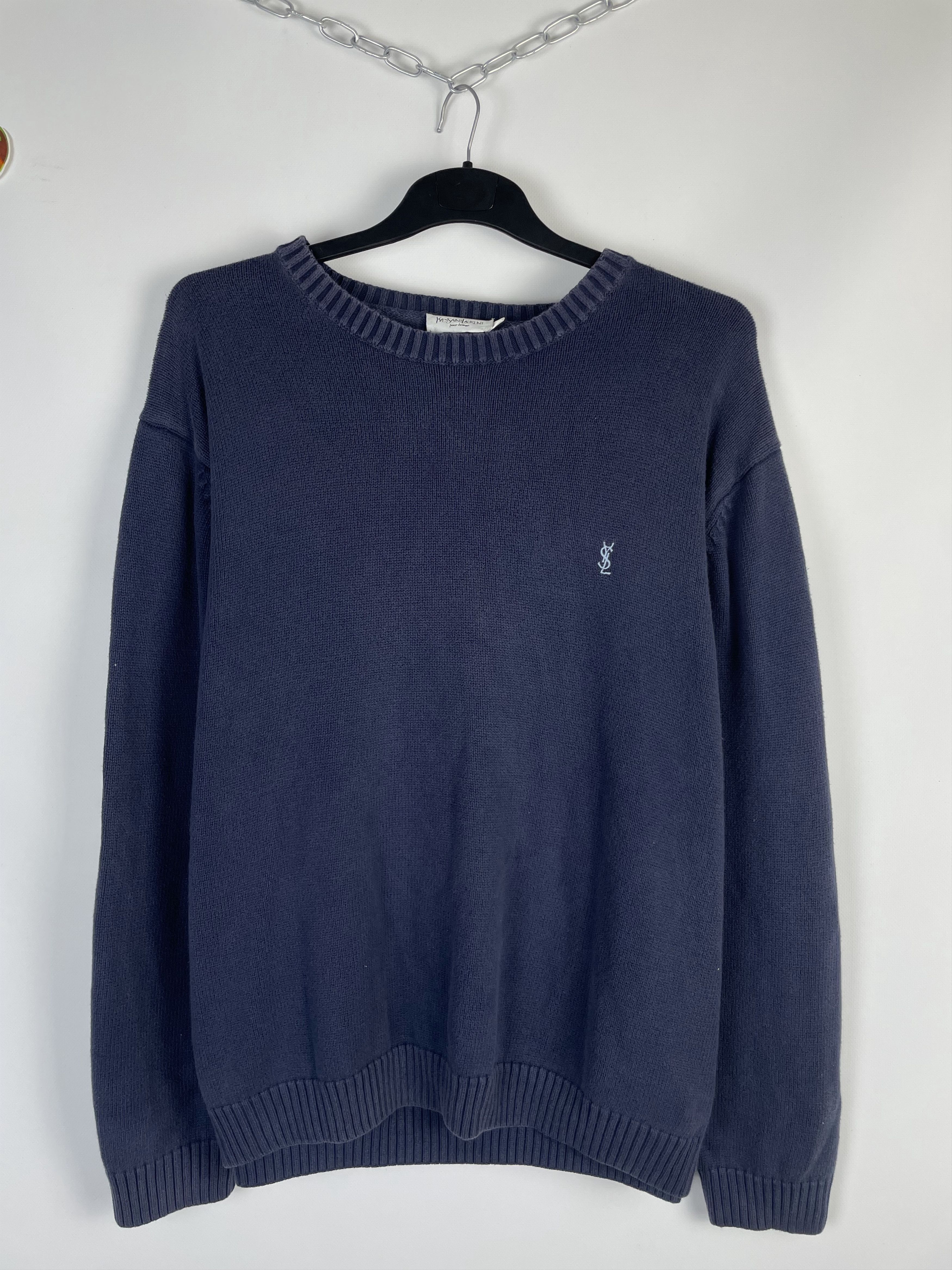 Vintage Vintage Yves Saint Laurent Knitted Sweater Size US XL / EU 56 / 4 - 3 Thumbnail