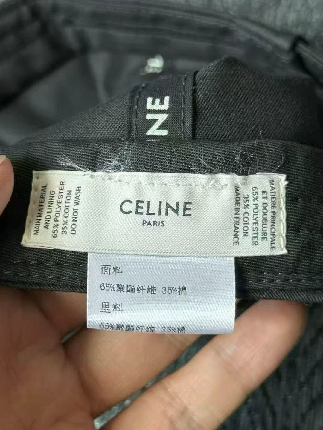 Celine Celine Black Baseball Cap L Stored Size ONE SIZE - 4 Thumbnail