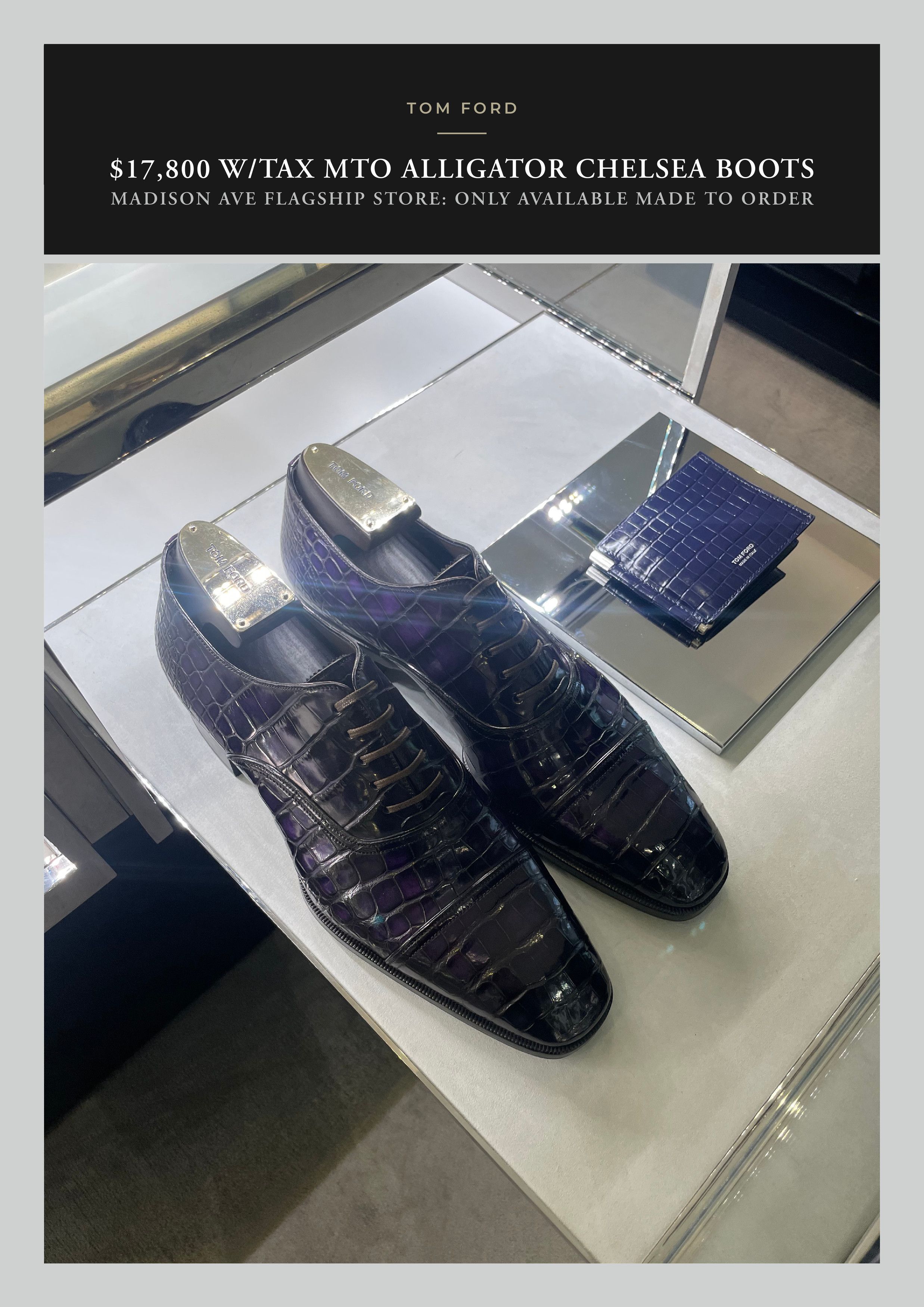 Tom Ford The A-List Ultra-Rare $17,800 w/tax Alligator Chelsea Boots Size US 8.5 / EU 41-42 - 7 Thumbnail