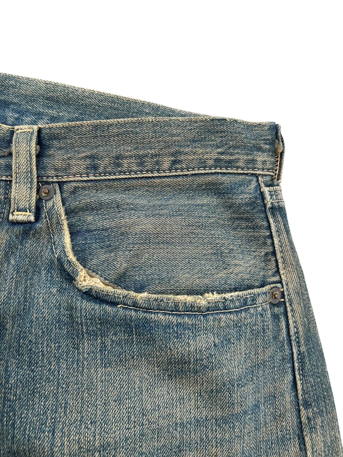 Kapital Thrashed Vintage Levis Big E Selvedge Rusty Faded Denim Jean Size US 31 - 10 Thumbnail