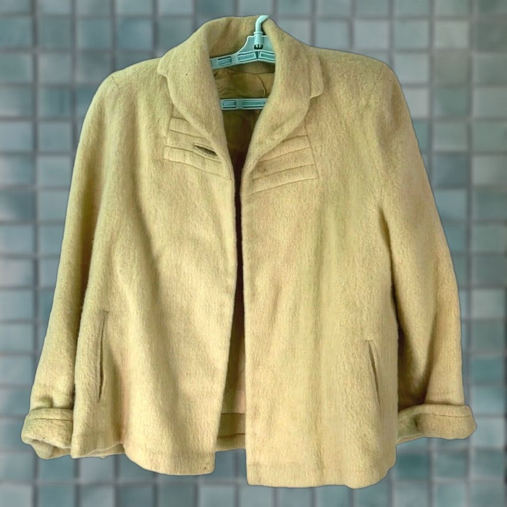 Vintage VINTAGE Chatham Wool Coat Jacket Women Large Cream Fall Winter Classic Solid Long Sleeves Size L / US 10 / IT 46 - 1 Thumbnail