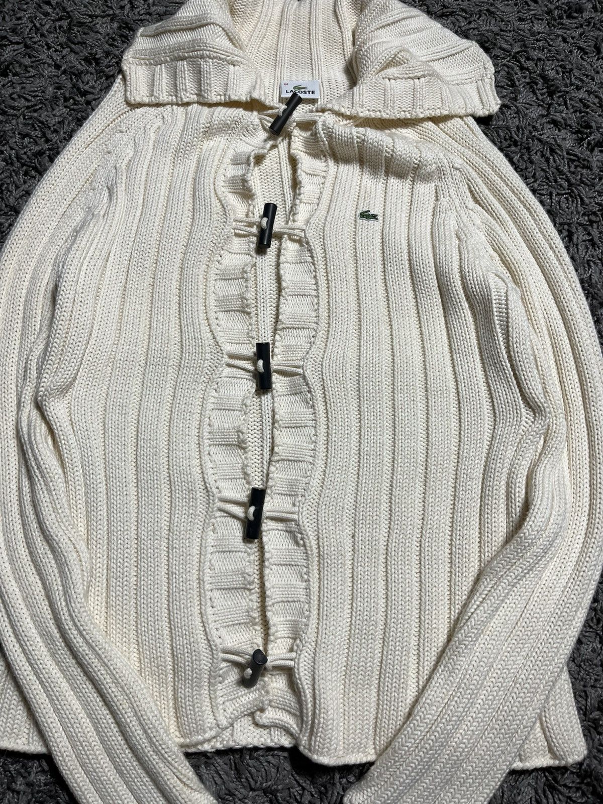 Lacoste LACOSTE WOMENS KNITTED CARDIGAN VINTAGE Y2K STYLE SIZE 44 Size M / US 6-8 / IT 42-44 - 2 Thumbnail