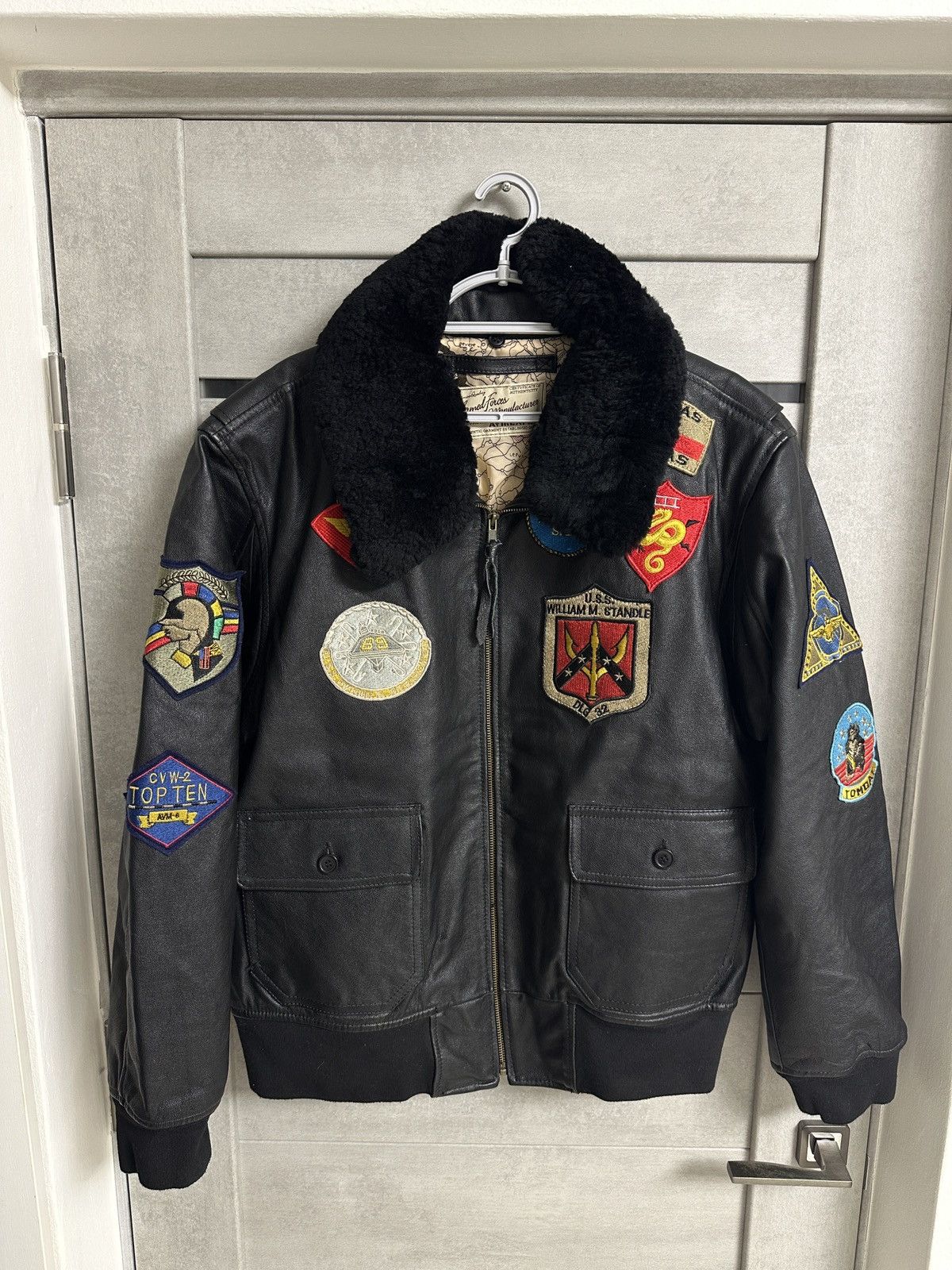 Avirex armed forces manufacturer G-1 Top Gun avirex jacket leather Size US XXL / EU 58 / 5 - 1 Thumbnail