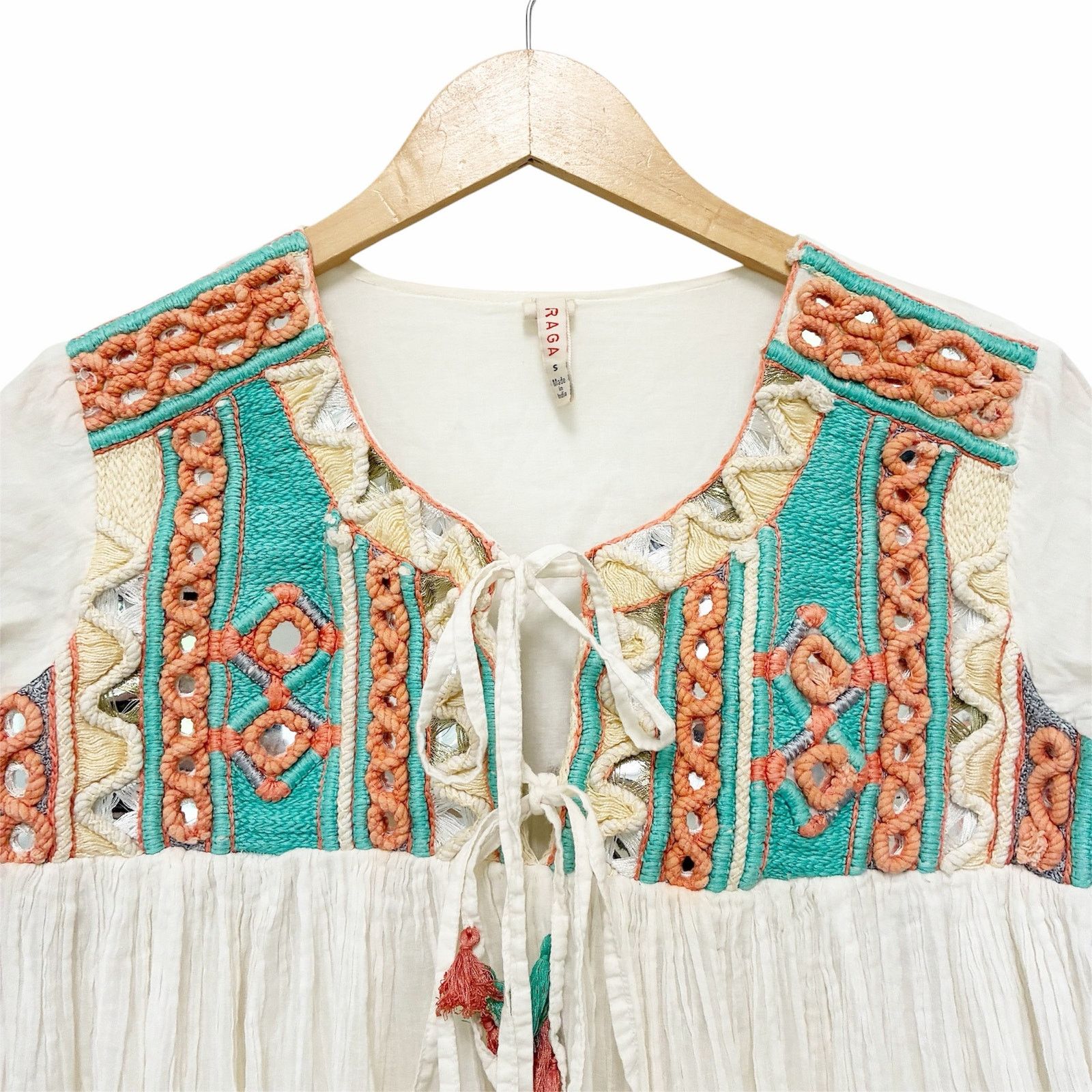 Other Raga Coastland Embroidered Cotton Bohemian Blouse Sz S Size S / US 4 / IT 40 - 2 Thumbnail