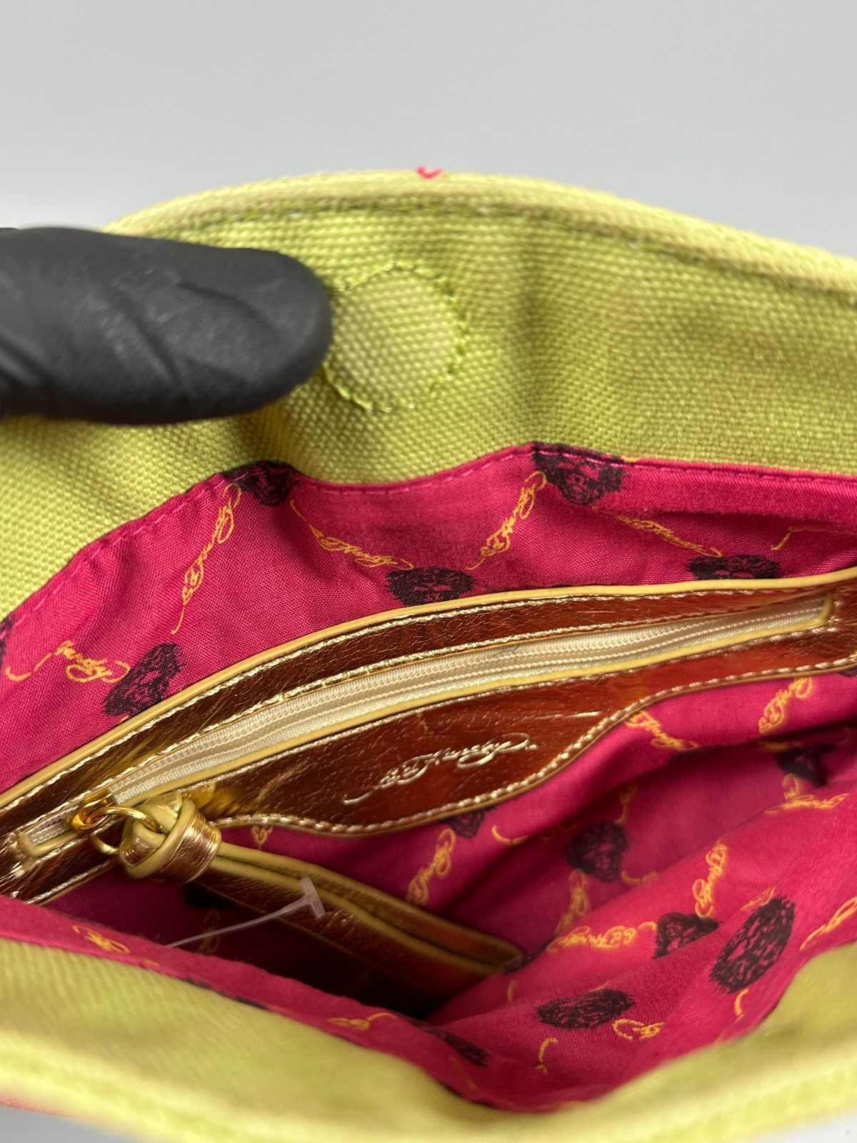 Ed Hardy Vintage Ed Hardy Y2K Tattoo Print Clutch Canvas Bag Size ONE SIZE - 15 Thumbnail