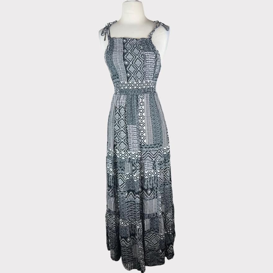 Target Basics Wild Fable | Smocked Maxi Tribal Boho Dress | Small Size S / US 4 / IT 40 - 4 Thumbnail