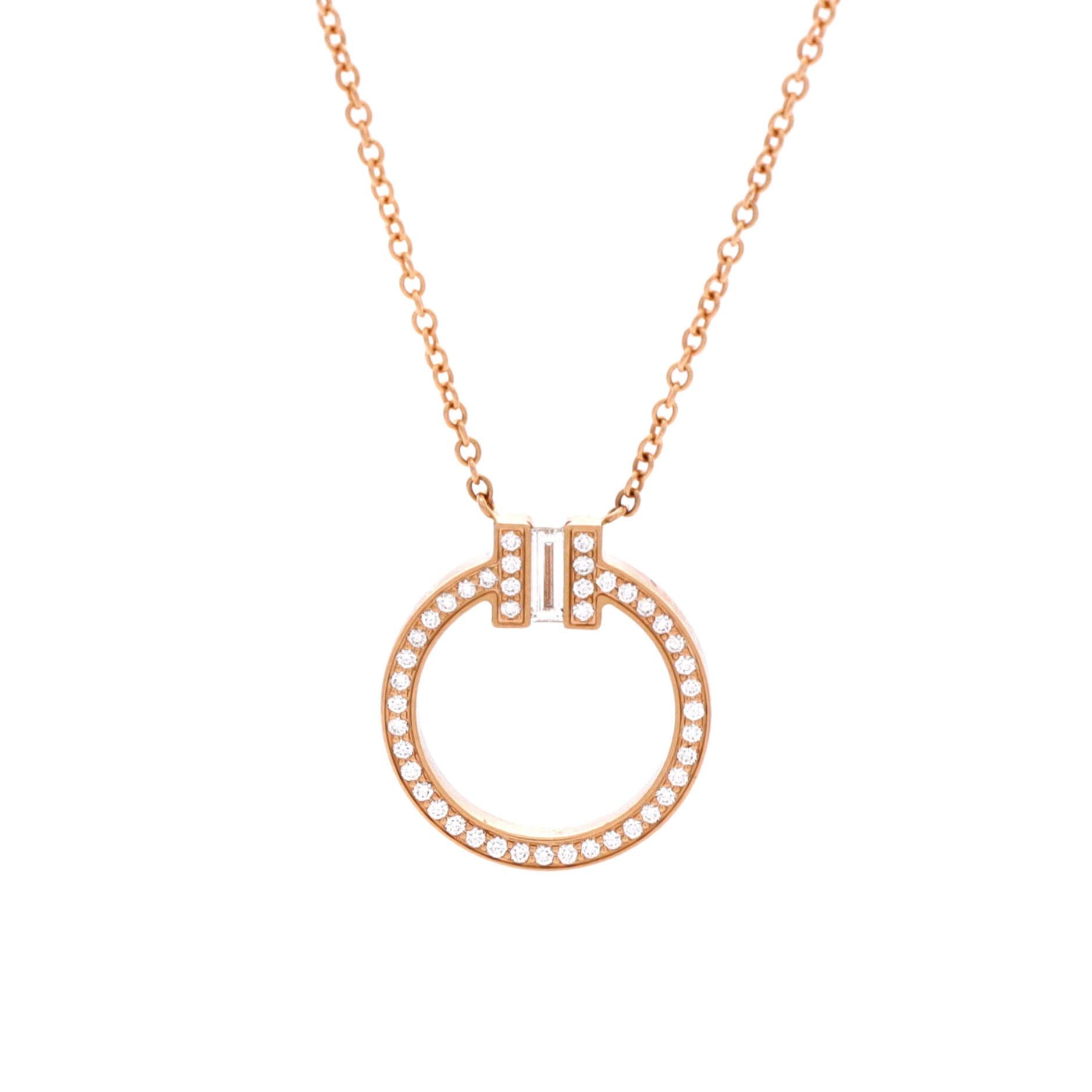 Tiffany & Co. T Circle Pendant Necklace Size ONE SIZE - 1 Thumbnail