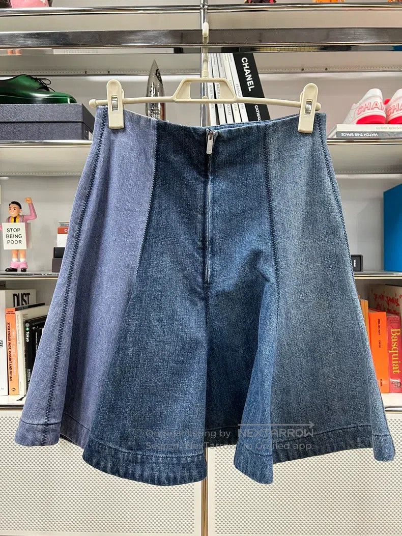 Dior Dior Blue gradient denim stitching skirt Size 25" / US 0 / IT 36 - 2 Thumbnail
