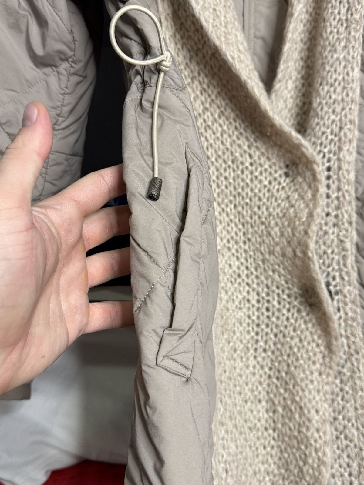 Other Violanti Wool collar Beige down jacket size L Size L / US 10 / IT 46 - 8 Thumbnail