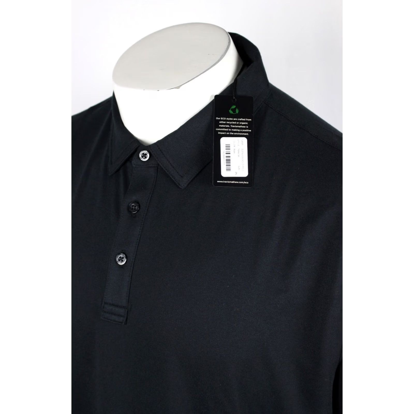 TravisMathew Travis Mathew Glenview Solid Short Sleeve Polo Shirt 2XL Black Men's Polo Shirt, Travis Mathew, 2XL, Black Size US XXL / EU 58 / 5 - 5 Thumbnail