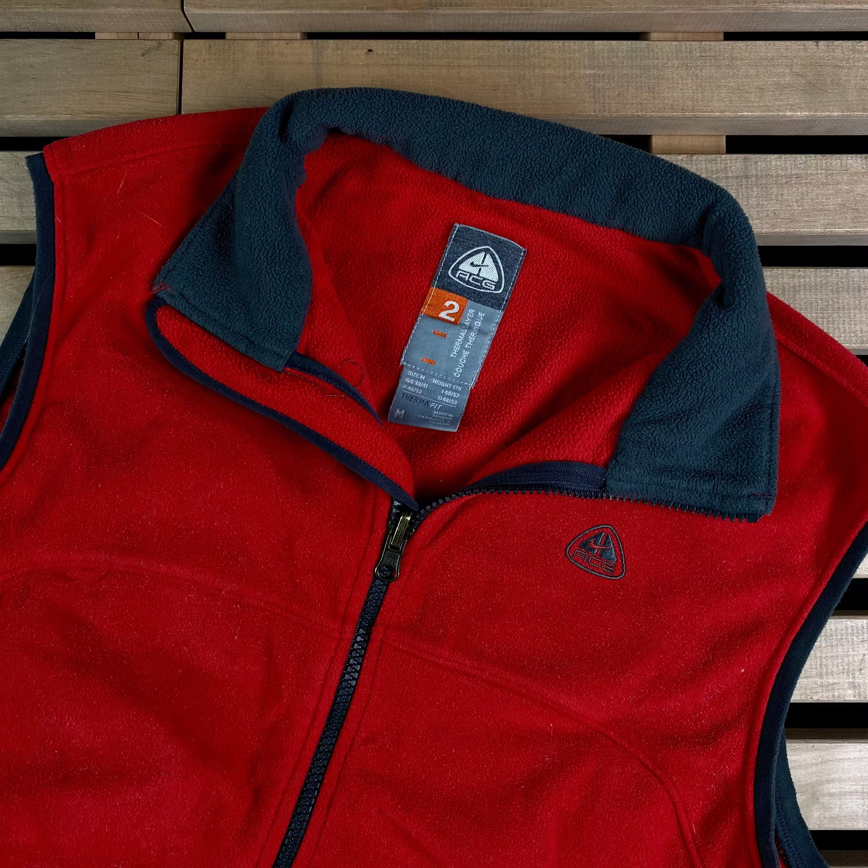 Nike × Nike ACG Mens Fleece Vest Nike ACG Size M Red Size US M / EU 48-50 / 2 - 2 Thumbnail