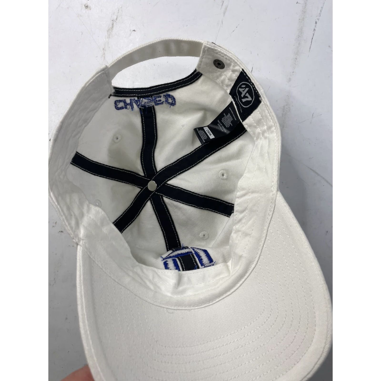 Vintage US OPEN TENNIS 2024 CHASE Limited Edition White & Blue Baseball Cap Hat ‘47 Unisex Adults One Size White Baseball Cap Size ONE SIZE - 7 Thumbnail