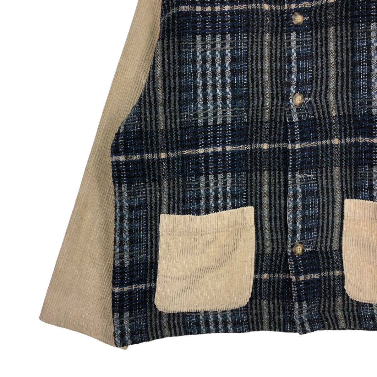 Japanese Brand 🔥PATCH WORK TARTAN DESIGN CHORE JACKET DENIM CHIC Size US L / EU 52-54 / 3 - 6 Thumbnail