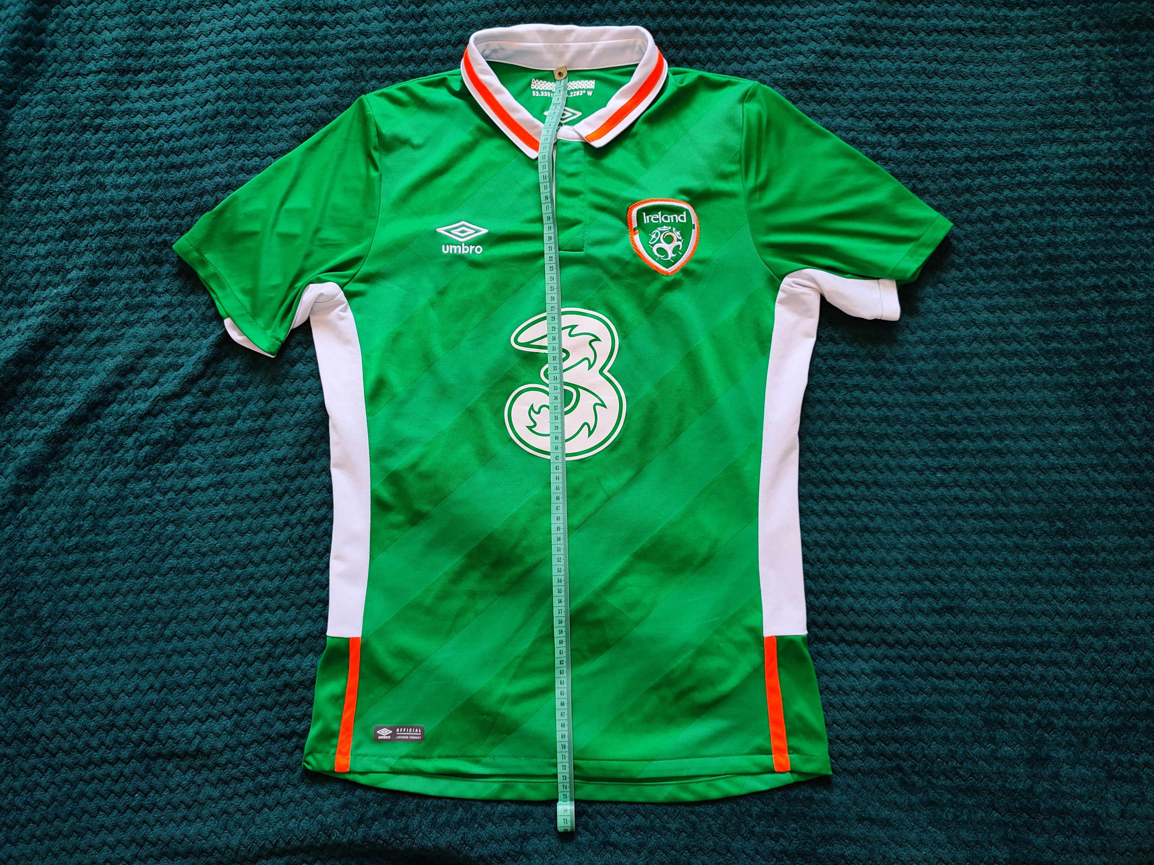 Umbro Ireland National Team 2016 Home Umbro Official Soccer Jersey Size US M / EU 48-50 / 2 - 4 Thumbnail