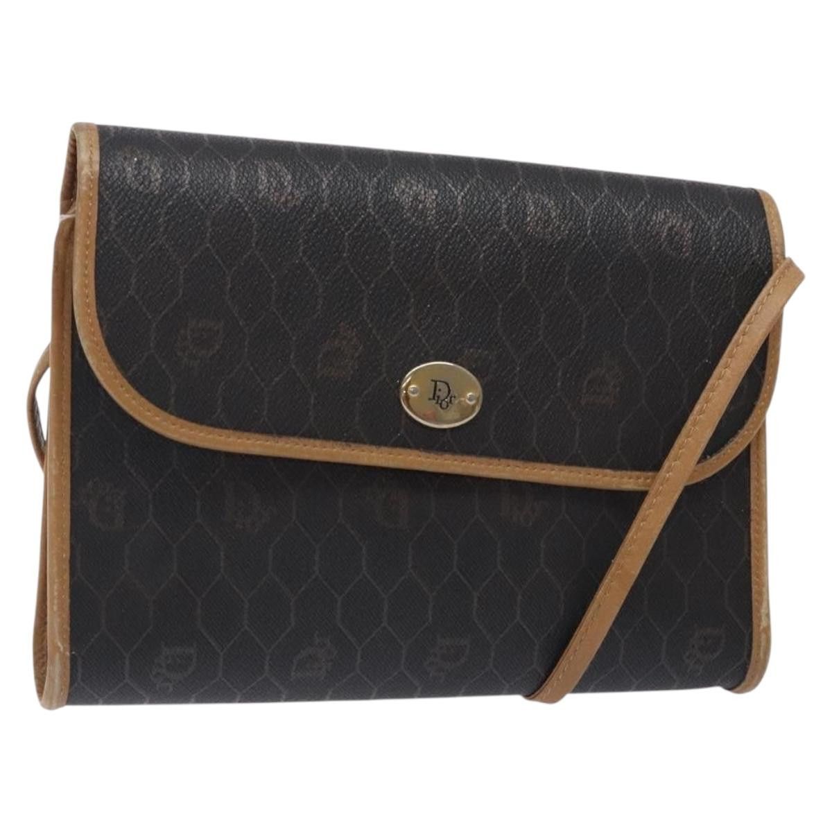 Dior DIOR Honeycomb Canvas Shoulder Bag Pvc Black Gold Size ONE SIZE - 1 Thumbnail