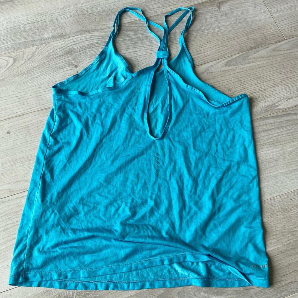 Designer Stylish Aqua Blue Strappy Tank Top Size M / US 6-8 / IT 42-44 - 4 Thumbnail