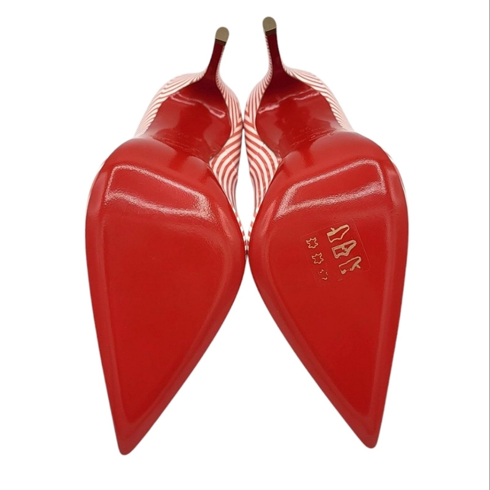 Christian Louboutin Christian Louboutin So Kate 120 Patent Striped Pumps Red 36 Size US 5.5 / IT 35.5 - 11 Thumbnail