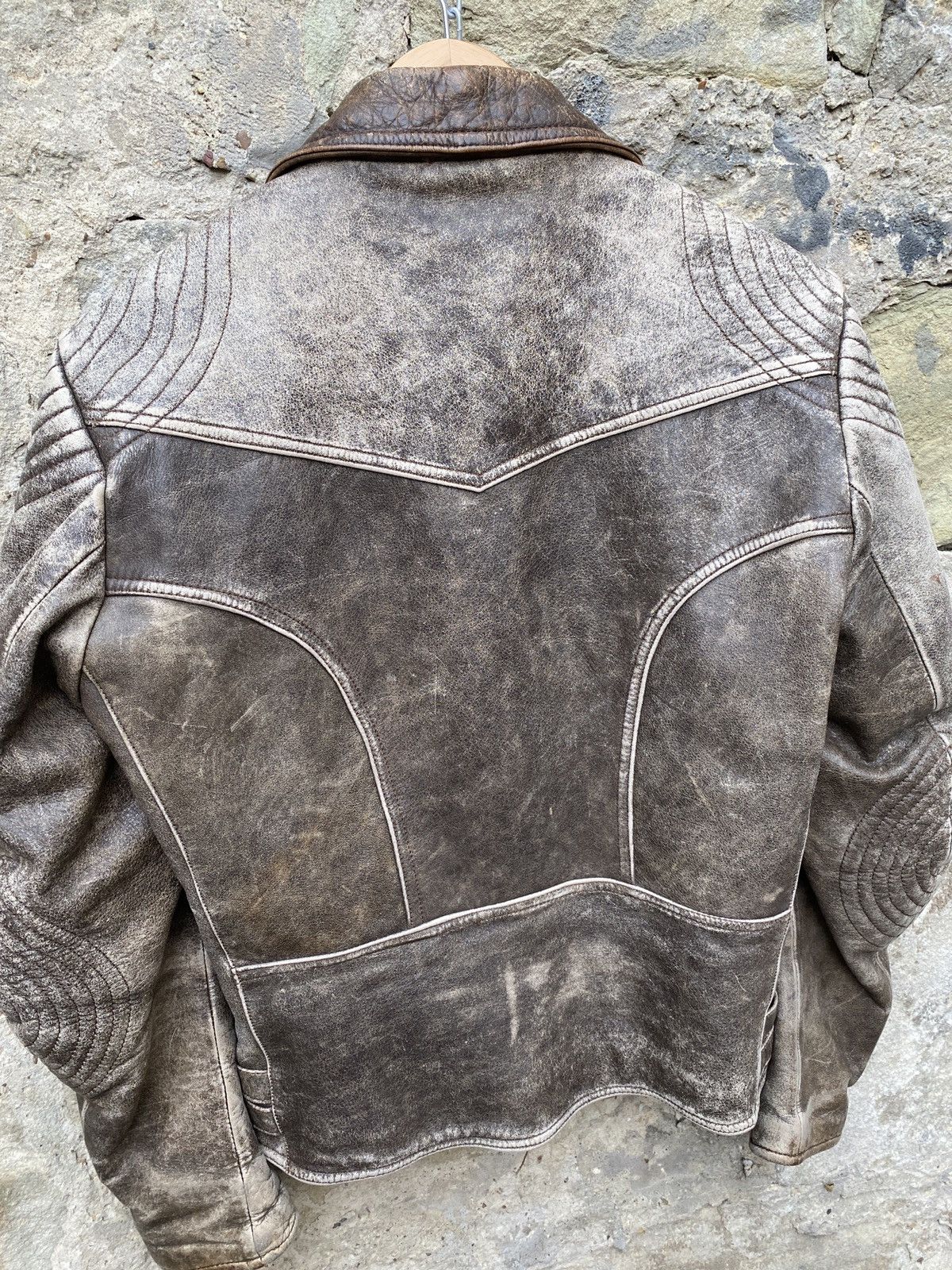Vintage Rare Vintage 80s True Punk Distressed Leather Biker Jacket Size US M / EU 48-50 / 2 - 13 Thumbnail