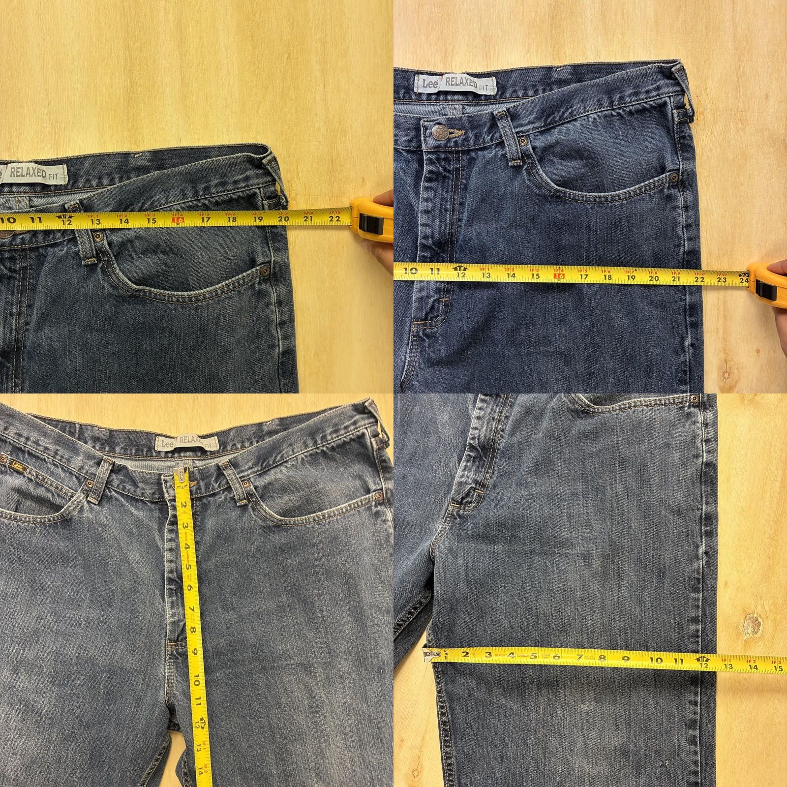 Lee Lee Relaxed Fit Jeans Mens 40x32 Blue Straight Denim Jeans Size US 40 / EU 56 - 8 Thumbnail