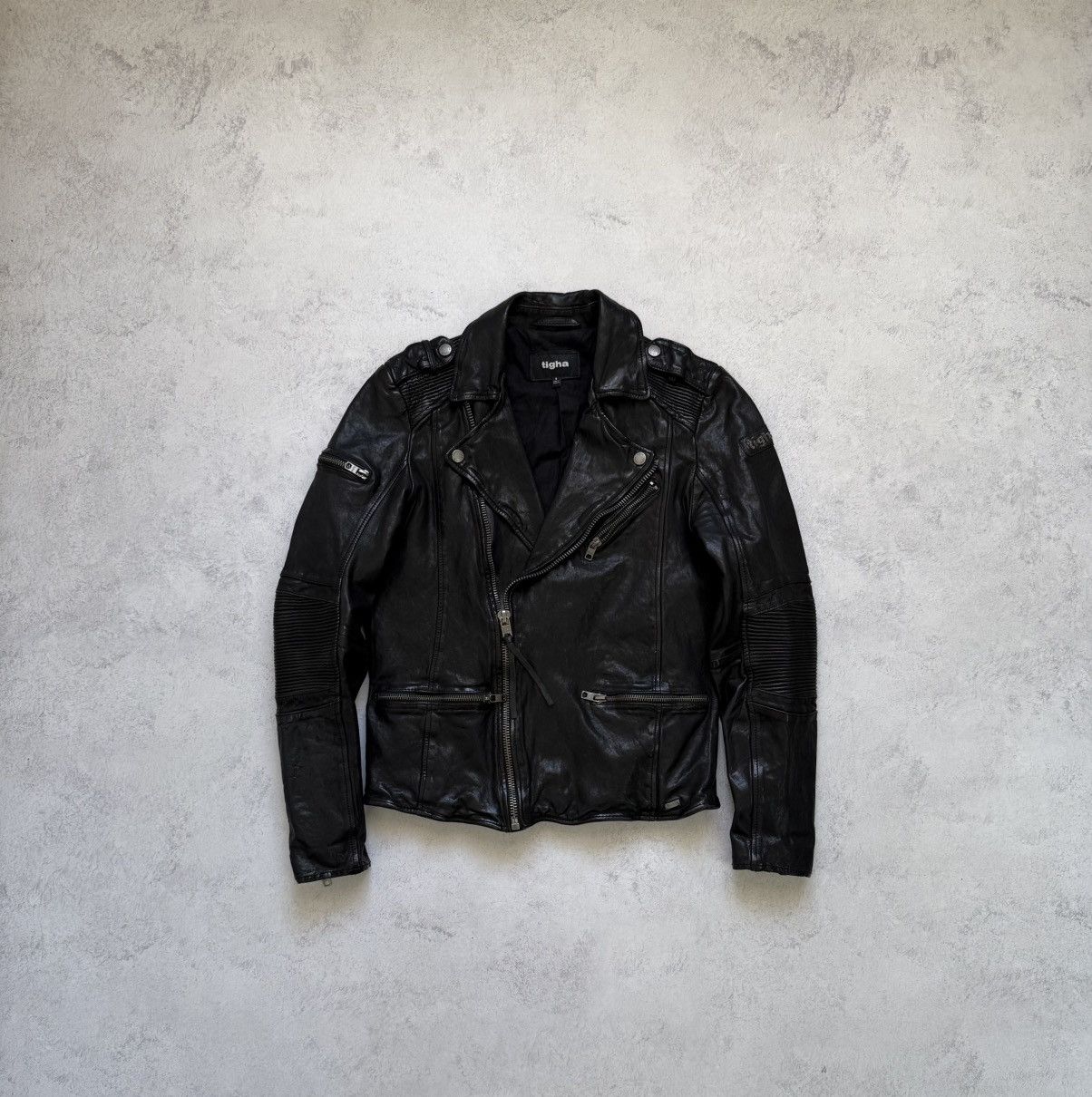 tigha Tigha "James" 10th Anniversary Leather Biker Jacket Moto Size US S / EU 44-46 / 1 - 1 Thumbnail