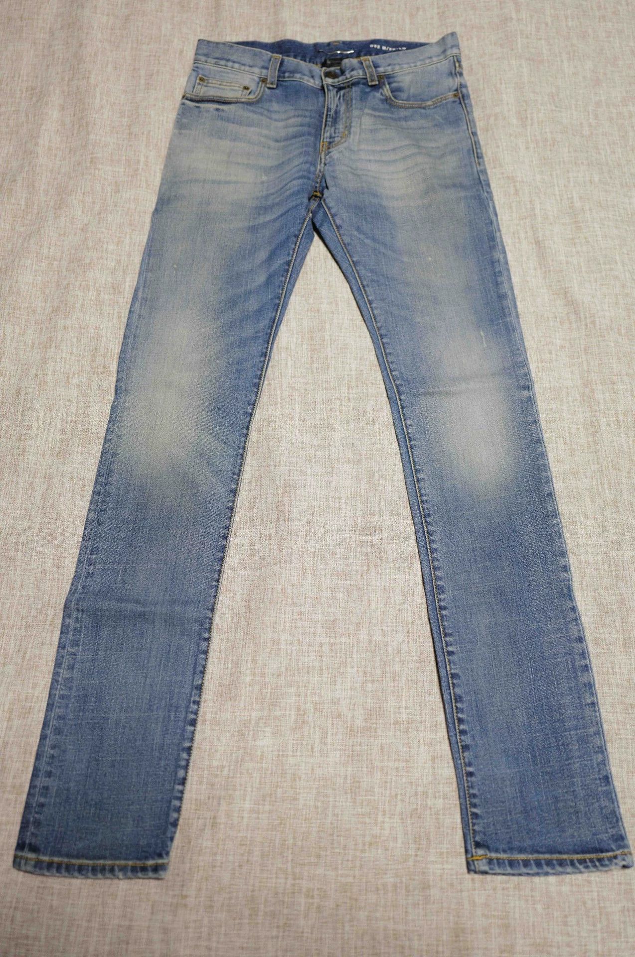 Saint Laurent Paris SLP 13AW Blue D02 Washed Distressed Jeans 29 Size US 29 - 1 Thumbnail
