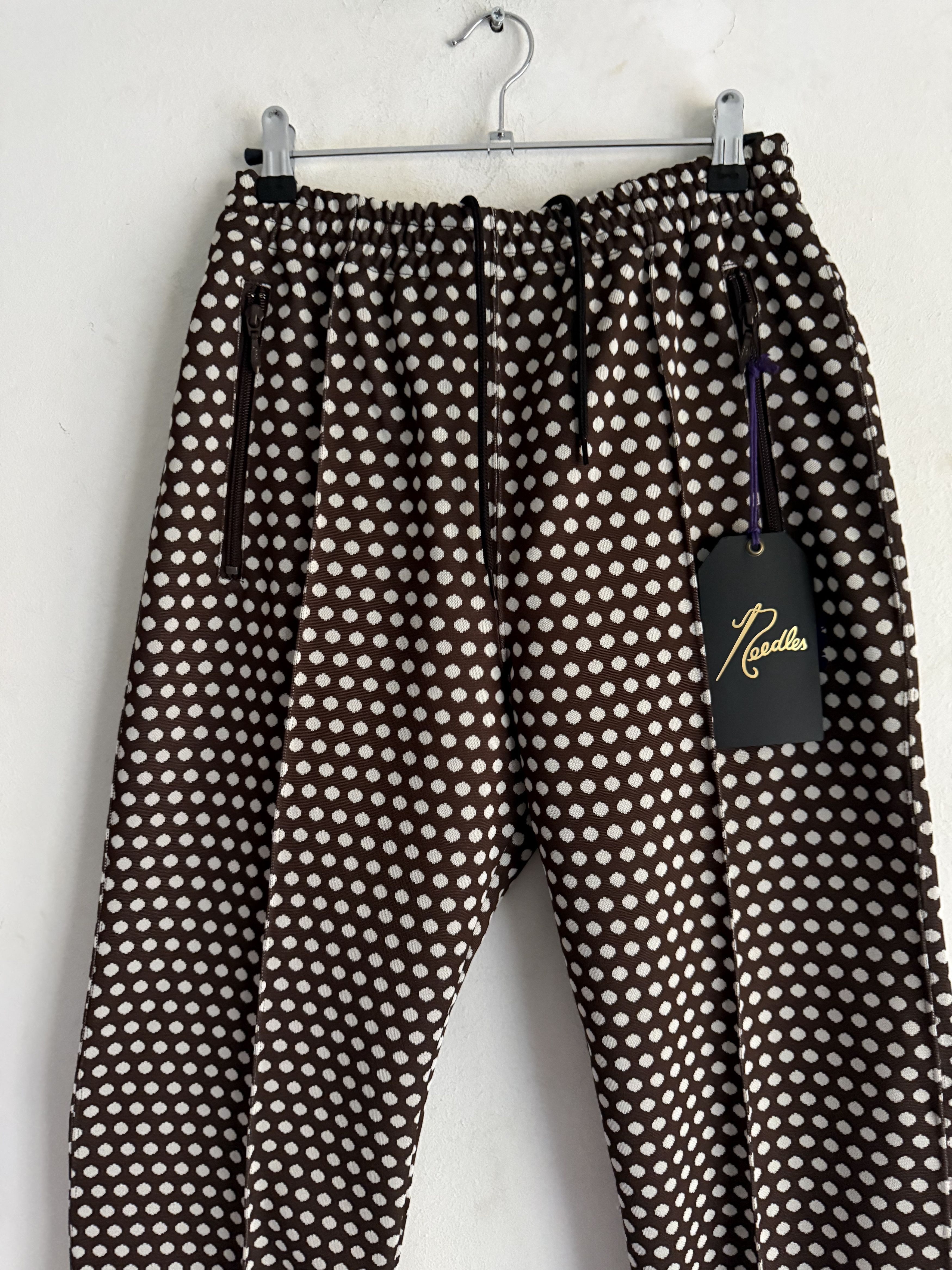 Needles Brown Jacquard Polka Dot Track Pants Size US 30 / EU 46 - 6 Thumbnail