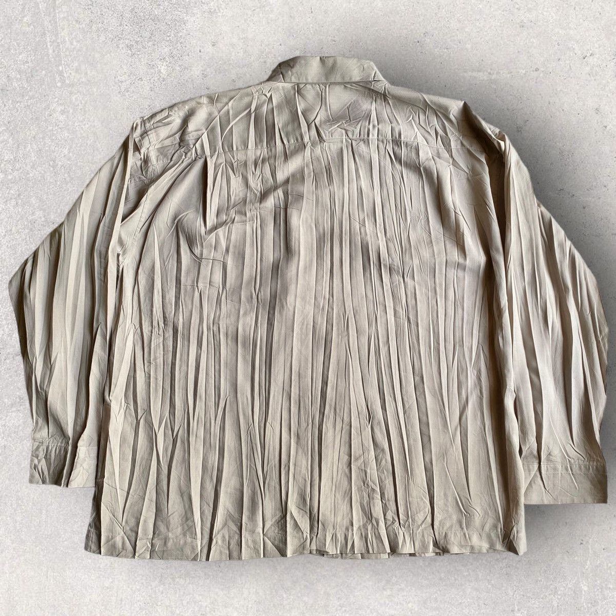 Issey Miyake Vintage SS99 Wrinkle ZipUp Shirt Size US L / EU 52-54 / 3 - 3 Thumbnail
