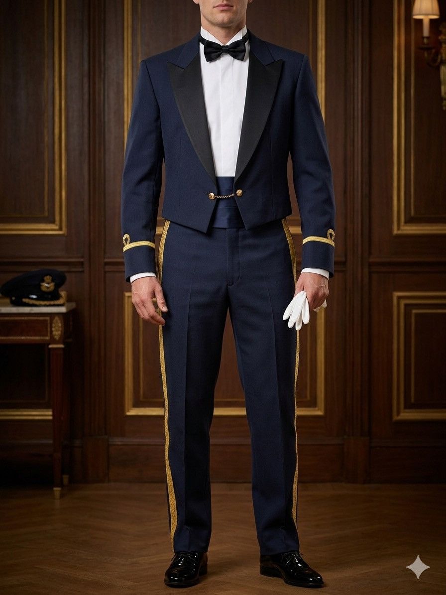 Vintage Vintage Royal Netherlands Air Force KLU Officer Mess Jacket Size 40R - 16 Thumbnail