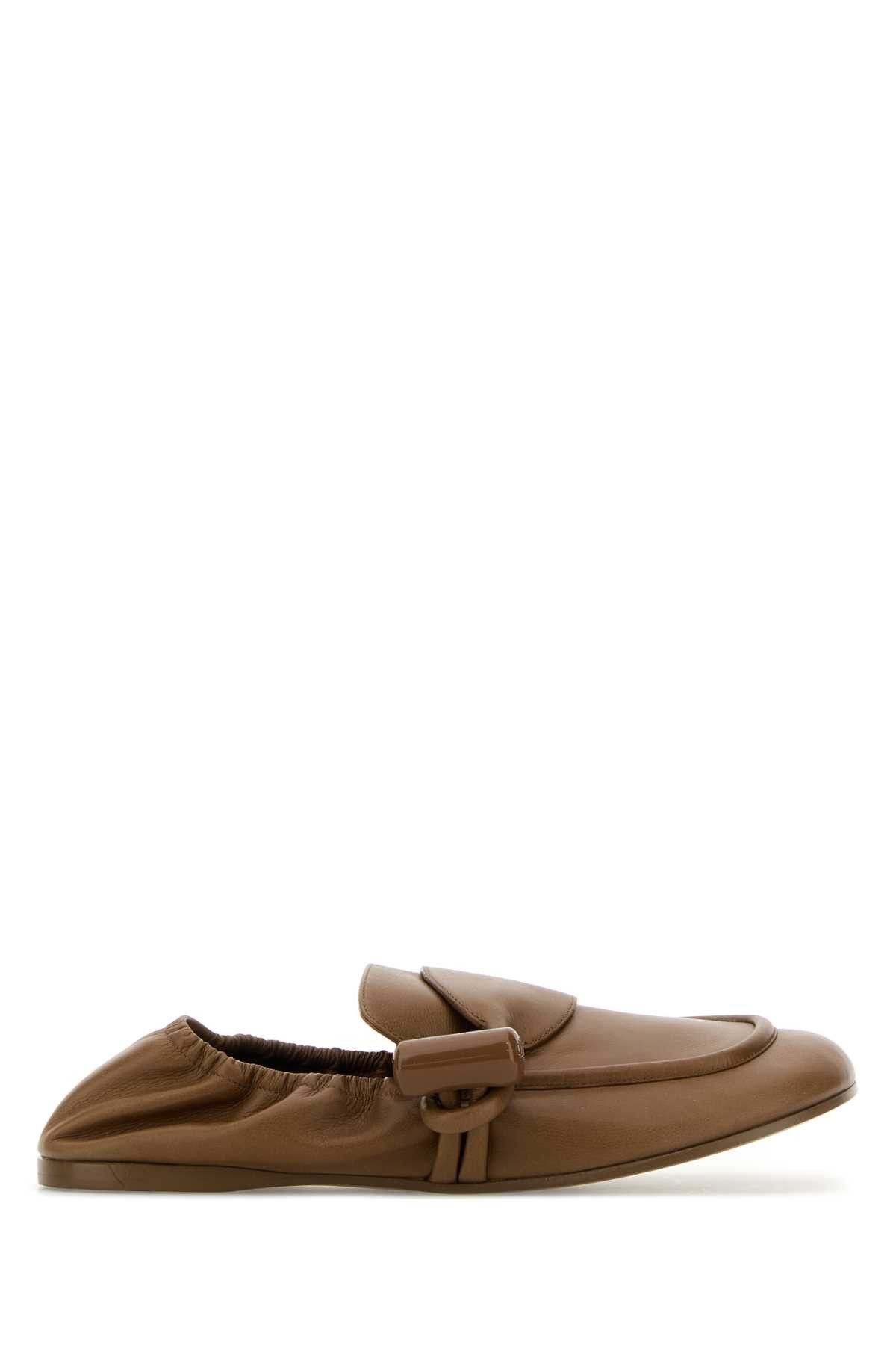 Loewe Camel Leather Toggle Loafers Size US 7 / IT 37 - 1 Thumbnail