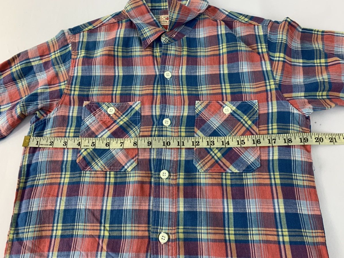 Sugar Cane × Sun Surf × Toyo Enterprises Vintage Sugar Cane Japan Plaid Check Flannel Double Pocket Size US S / EU 44-46 / 1 - 10 Thumbnail