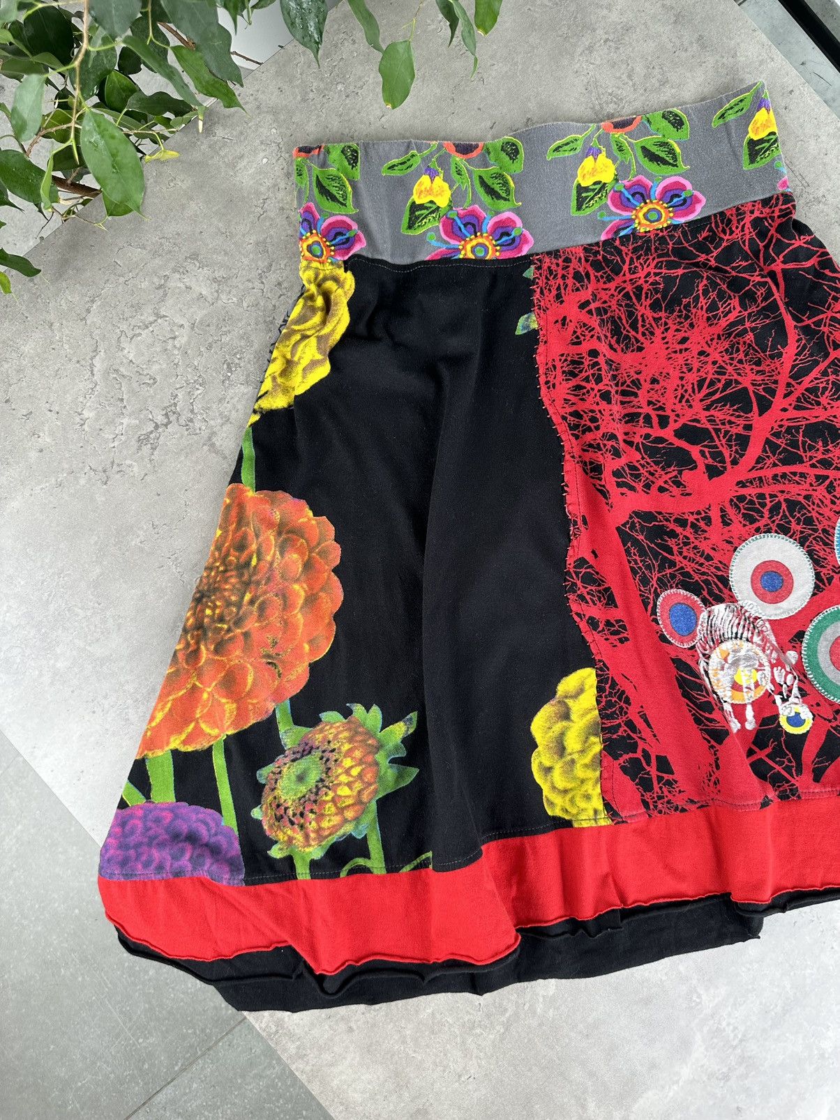 Desigual Desigual Multicolor Flared Skirt Size 28" / US 6 / IT 42 - 2 Thumbnail
