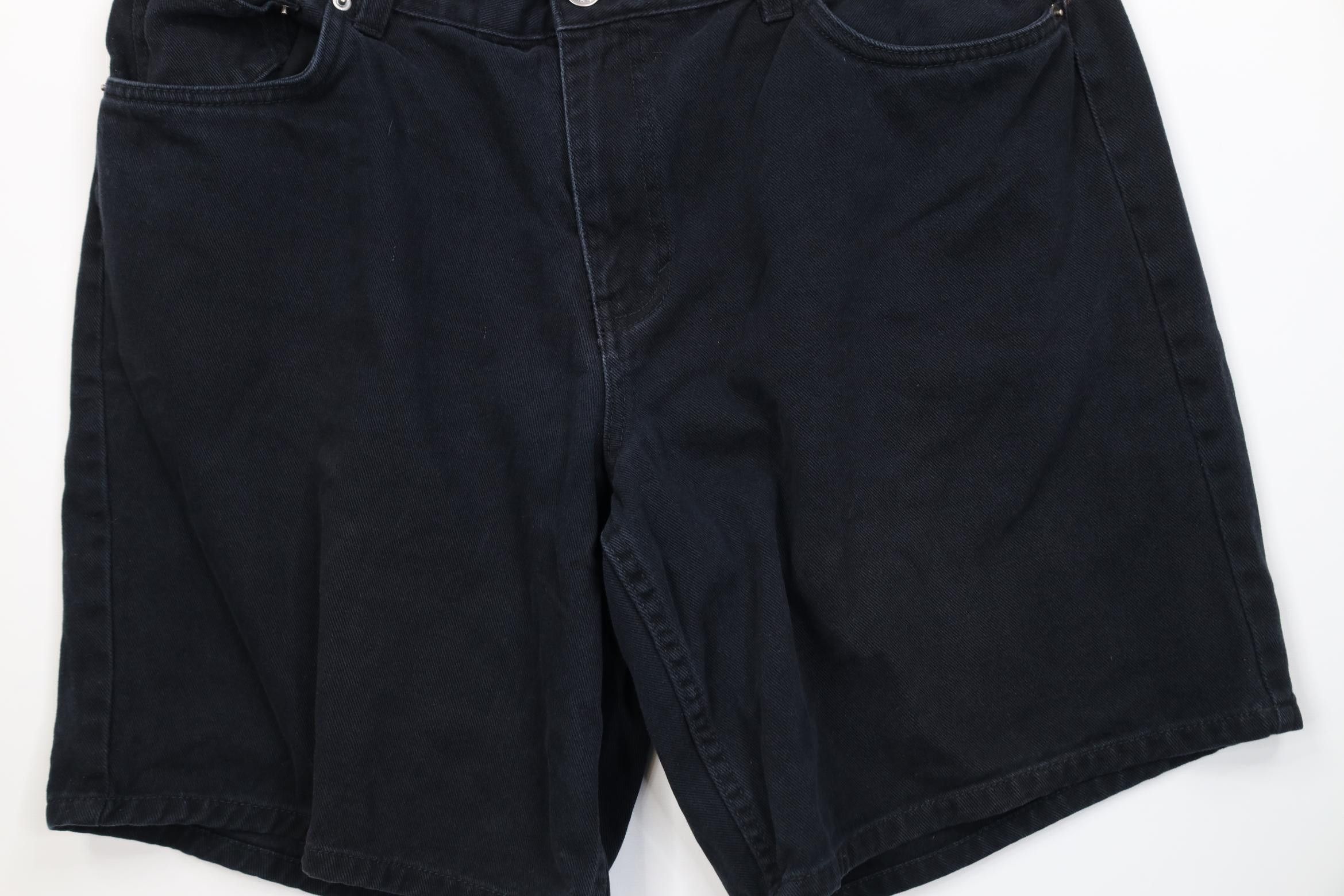 Vintage Vintage 90s Streetwear Above Knee Denim Jean Shorts Black Size US 38 / EU 54 - 3 Thumbnail