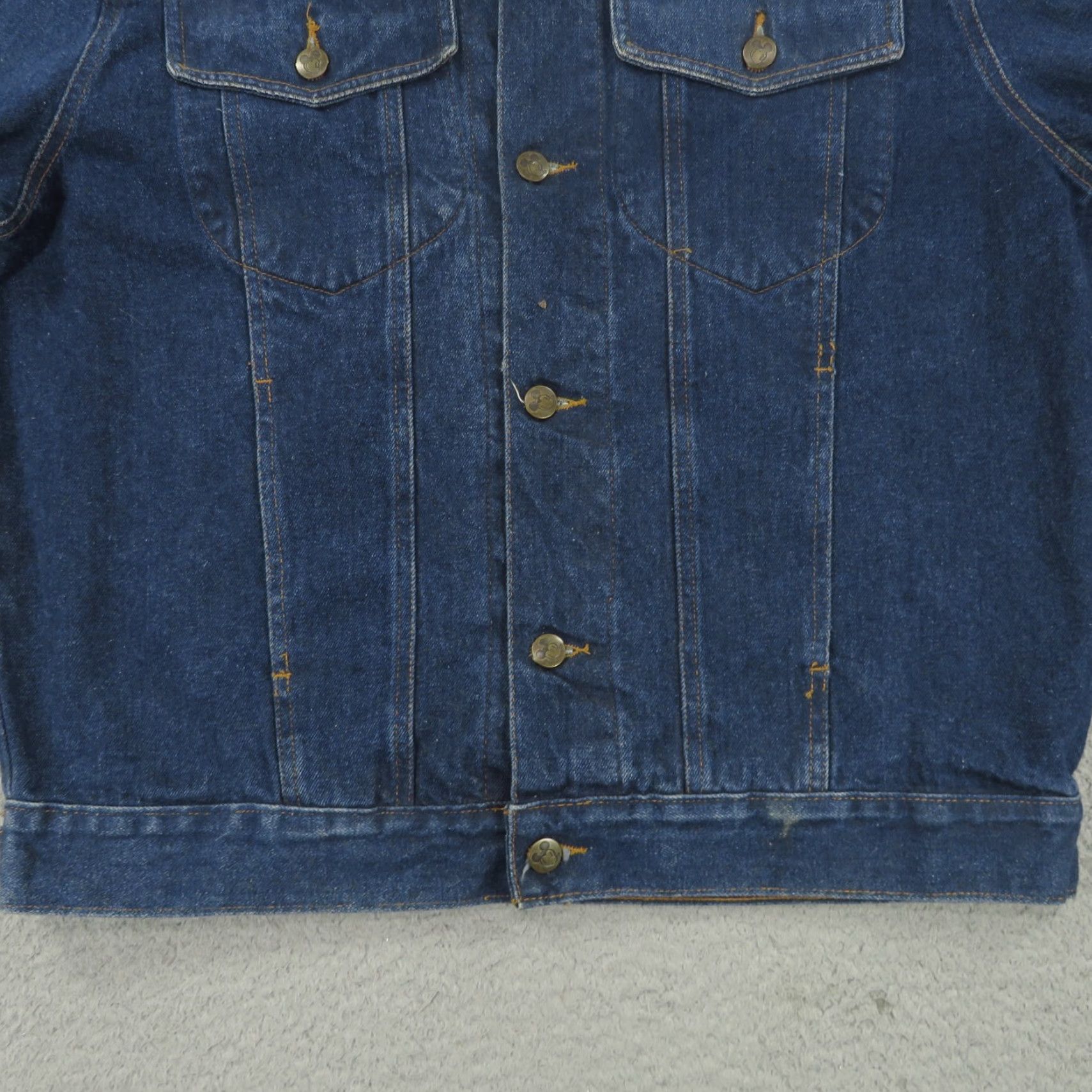 Mickey Unlimited VINTAGE Mickey Inc Jacket Mens XL Denim Big Graphic Trucker Jean 90s Sequin Stud Size US 36 / EU 52 - 3 Thumbnail