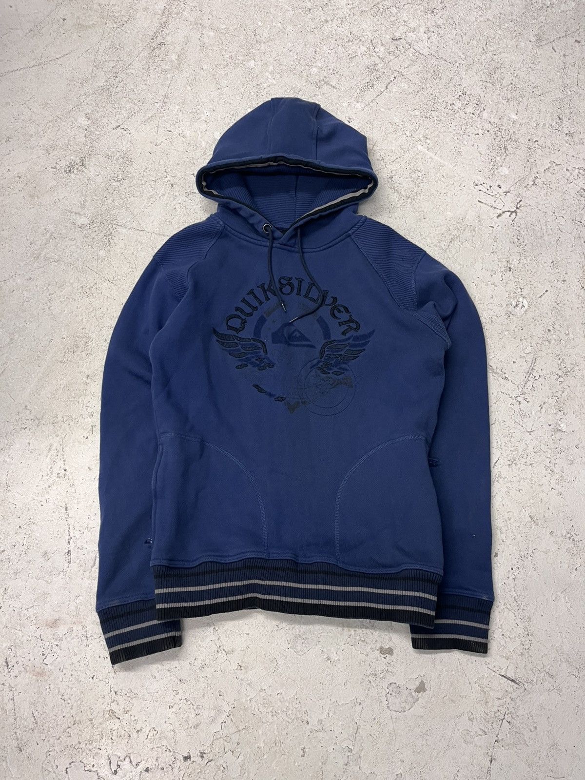 Quiksilver Vintage blue quiksilver hoodie Size US M / EU 48-50 / 2 - 2 Thumbnail