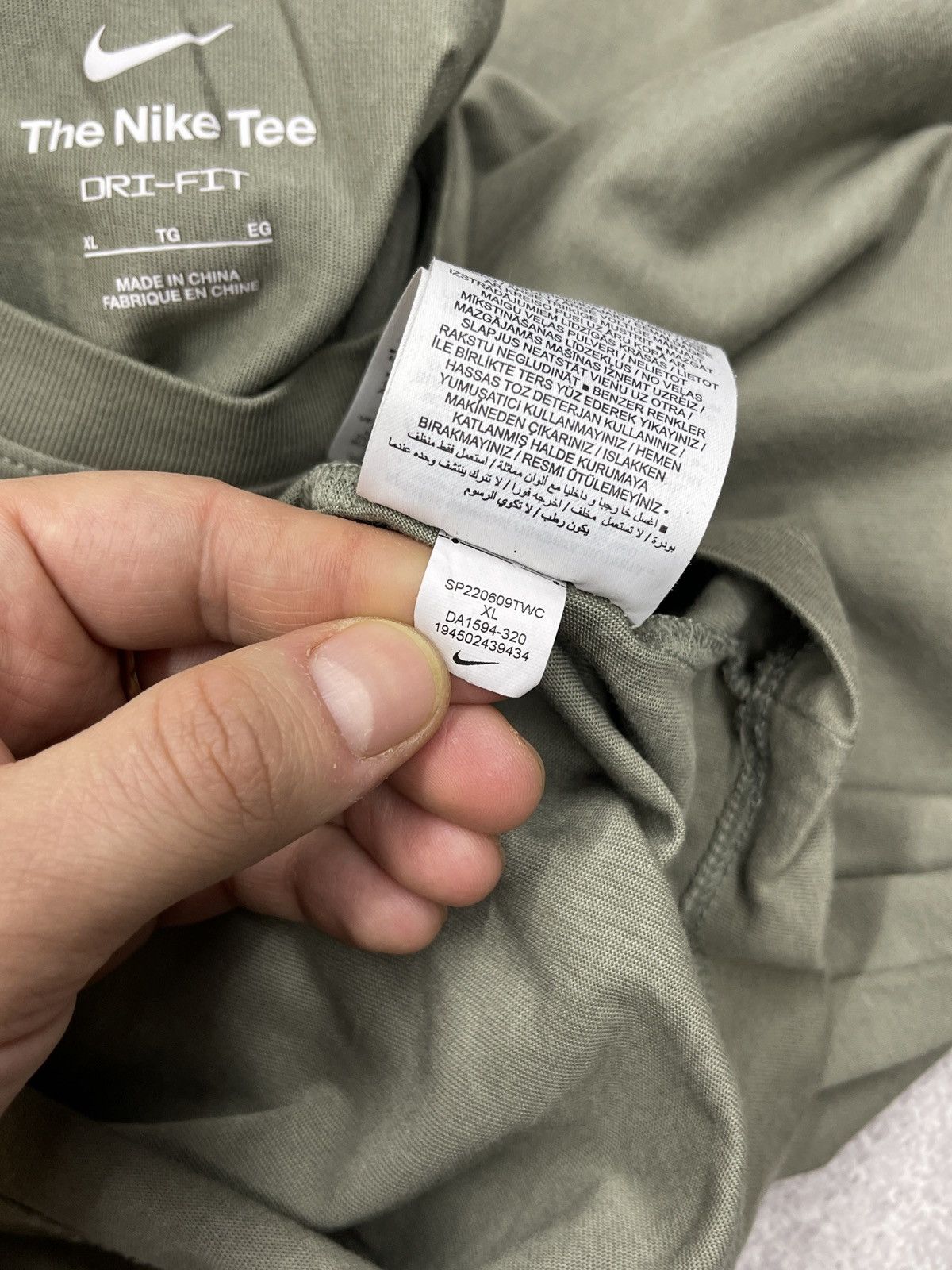 Nike × Nike ACG Mens Nike HWPO Hard Work Pays Off T Shirt Olive Y2K Size XL Size US XL / EU 56 / 4 - 7 Thumbnail