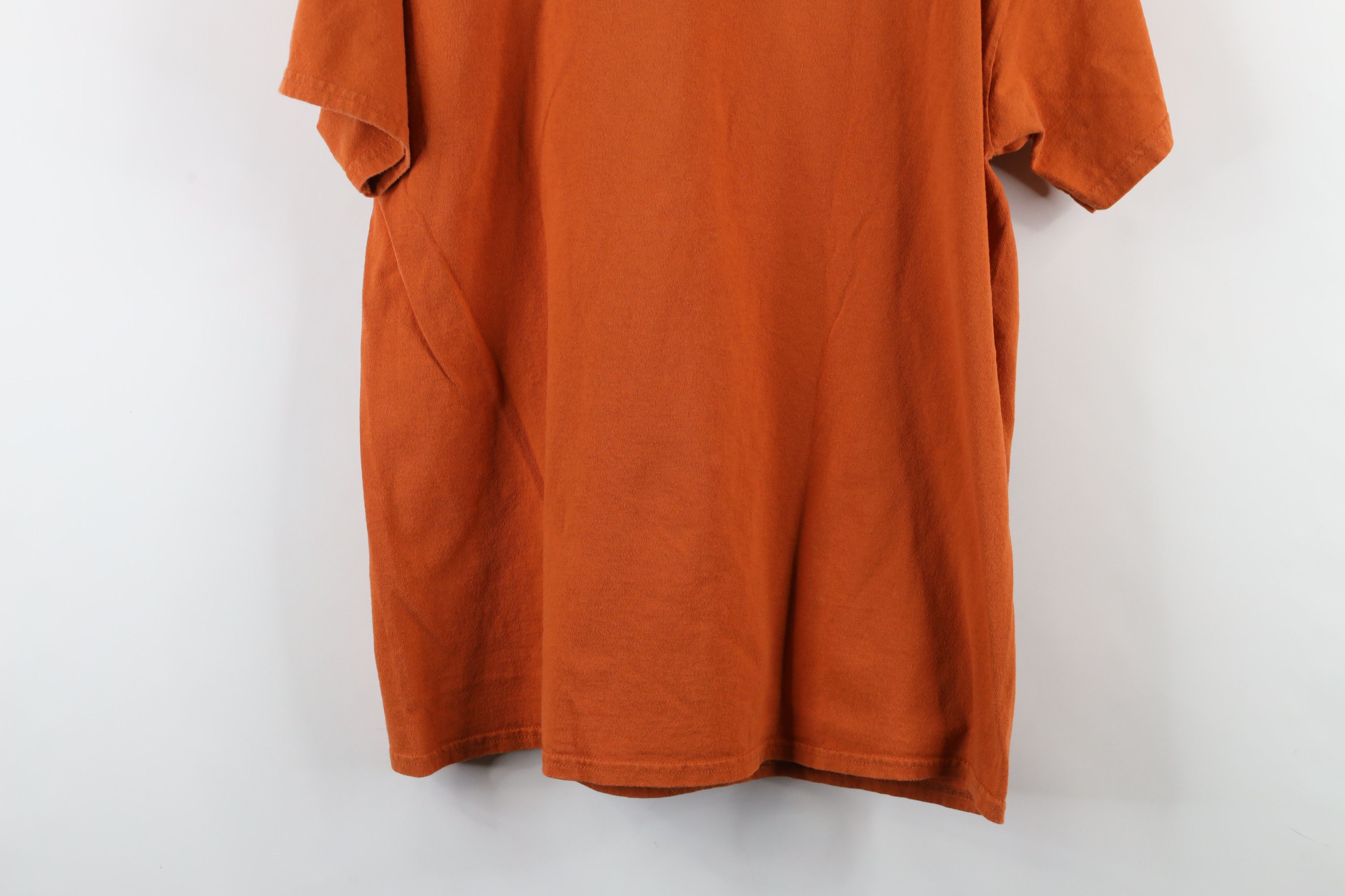 Vintage Vintage 90s Streetwear Sun Eagle Nature T-Shirt Orange Size US L / EU 52-54 / 3 - 10 Thumbnail