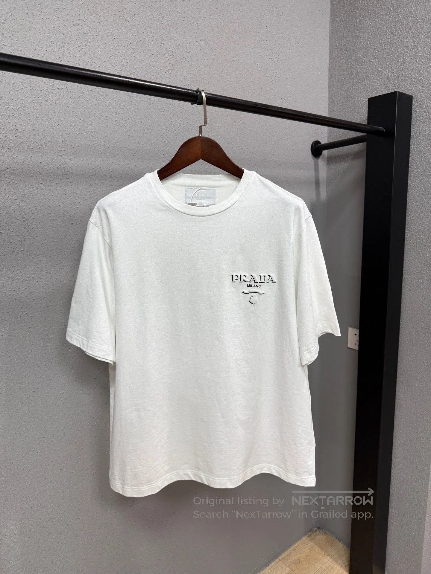 Prada Prada New Slogan Short Sleeve T-Shirt| Size US XL / EU 56 / 4 - 1 Thumbnail